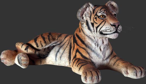 Tiger Cub Lying Down - Click Image to Close