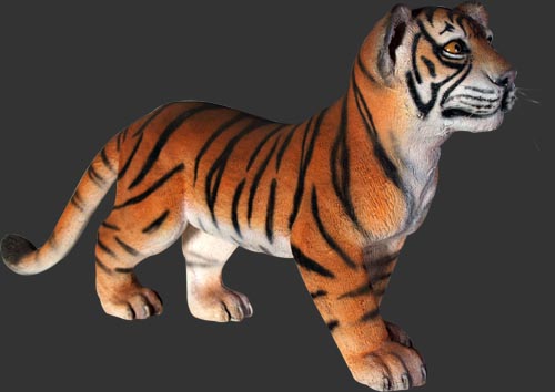 Tiger Cub Standing - Click Image to Close