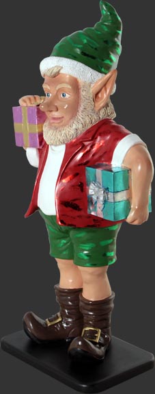 Elf with Two Gifts 3ft. - Click Image to Close