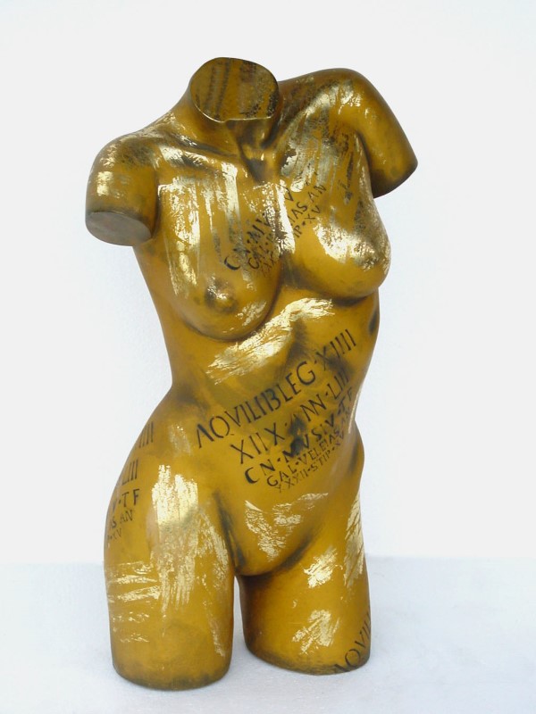 Torso Female Gold Finish - Click Image to Close