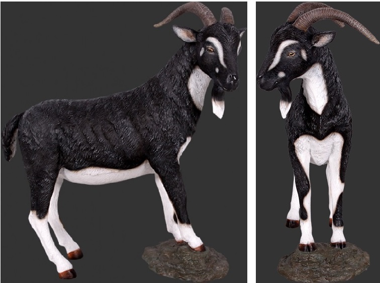 Billy Goat Statue / Black and White - Click Image to Close