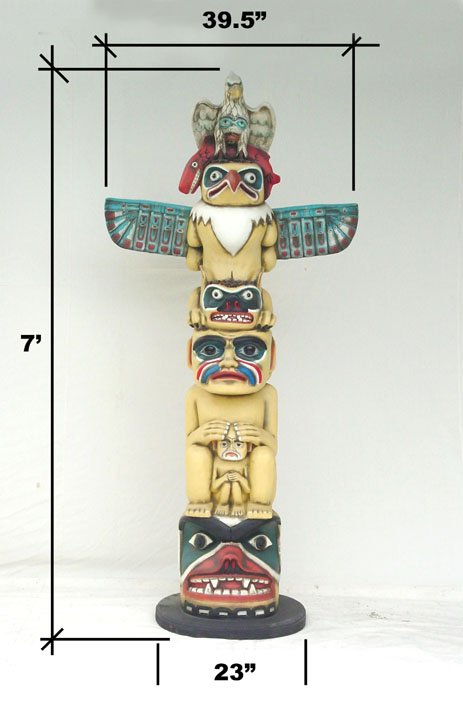 Totem Pole Fiberglass Statue - Click Image to Close