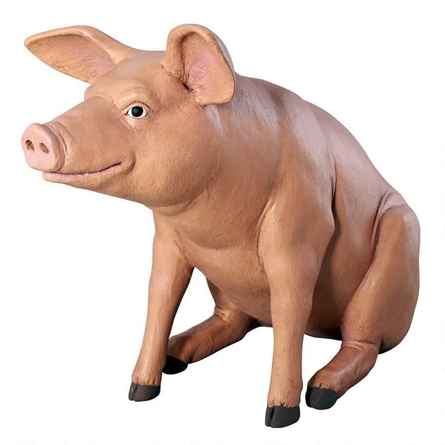 Large Sitting Pig - Click Image to Close