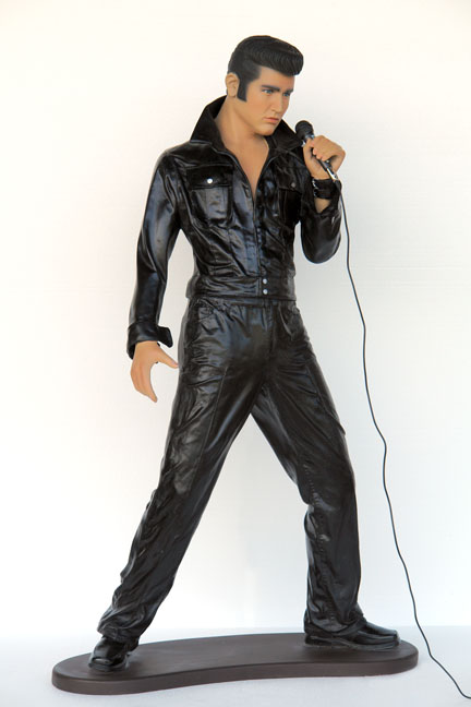 Elvis Standing with Microphone 6ft. - Click Image to Close
