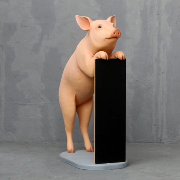 Pig with Menu Board 4.5 Ft - Click Image to Close