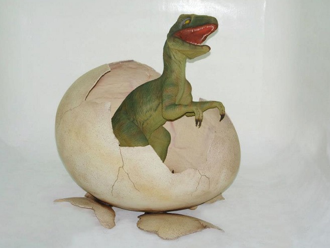 Dino Egg with Baby T-Rex - Click Image to Close