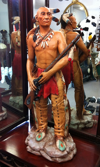 Indian with Rifle 3 ft. - Click Image to Close