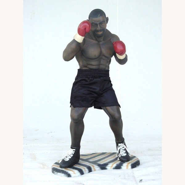 Boxer Life Sized Fiberglass Statue