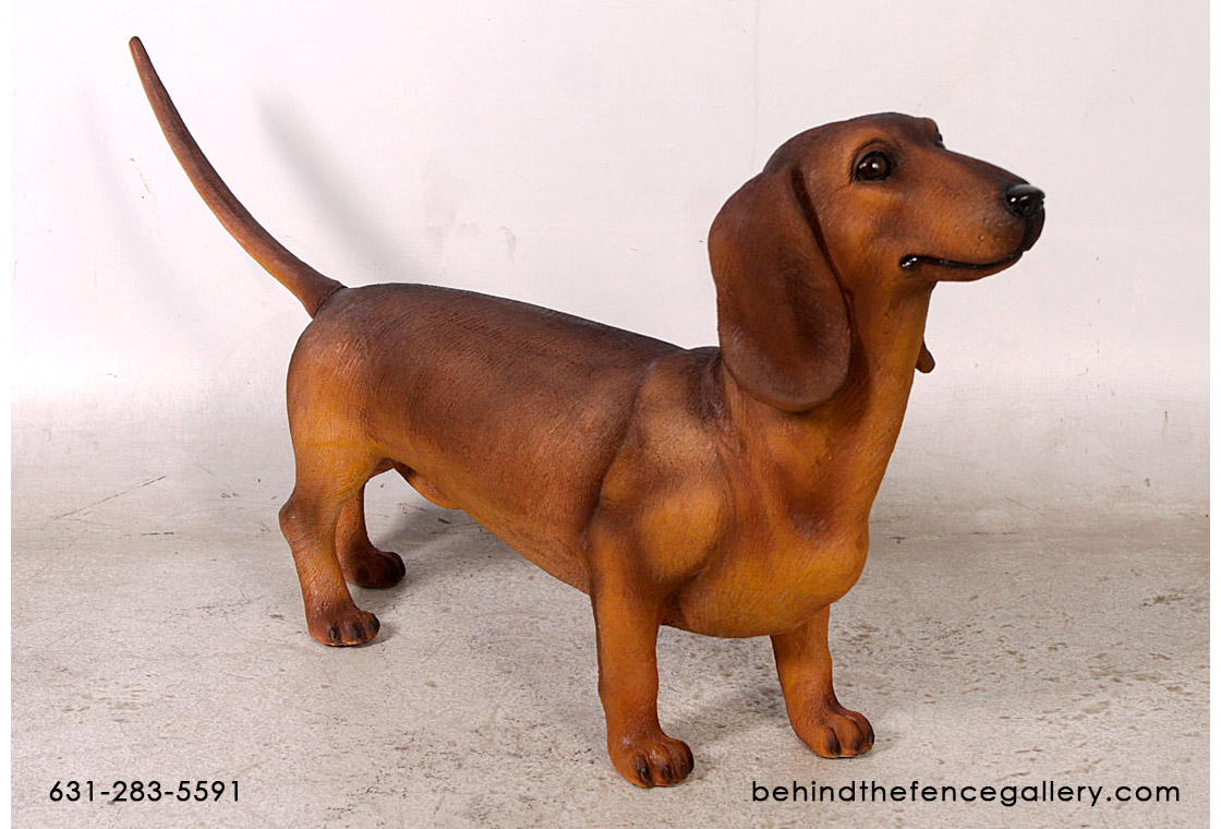 Brown Dachshund Statue - Click Image to Close