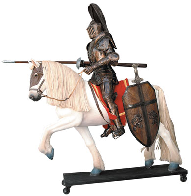 Mysterious Knight on Horse - Click Image to Close