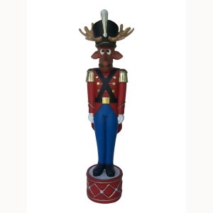 Funny Reindeer Toy Soldier 7 Ft. - Click Image to Close
