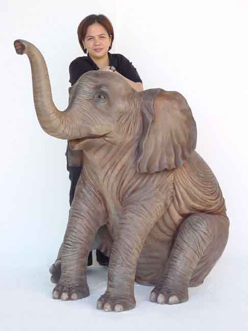 Elephant Sitting - Click Image to Close