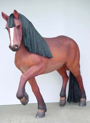 Brown Fiberglass Horse