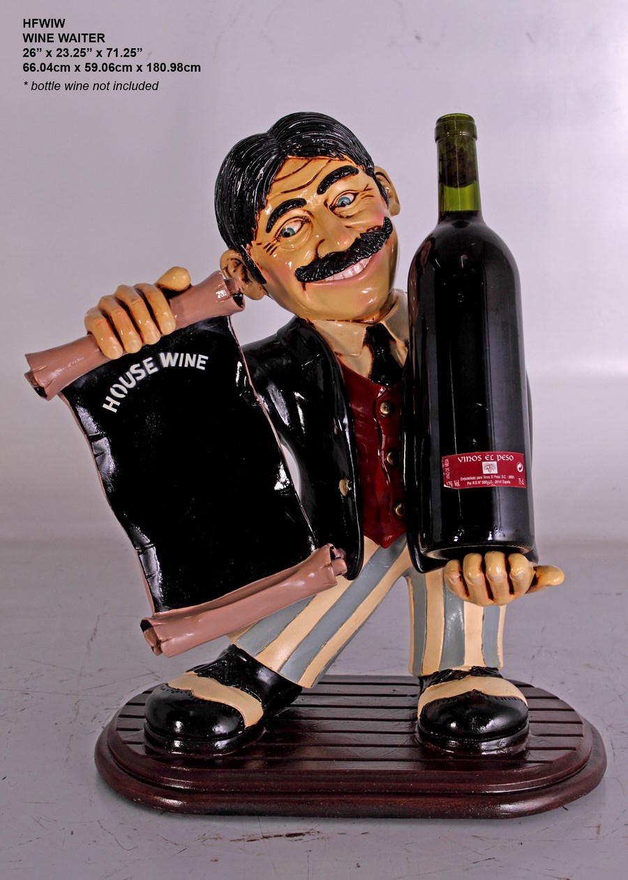 Wine Waiter Statue - Click Image to Close