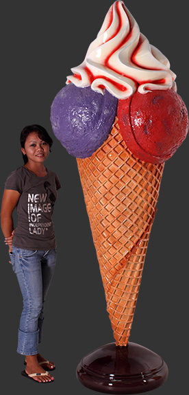 Ice Cream Cone Made of Fiberglass - Click Image to Close