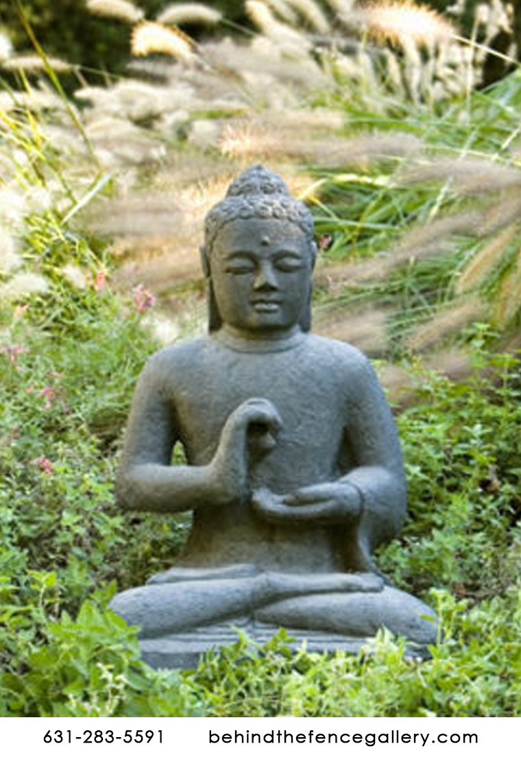 Indonesian Seated Buddha Stone Statue
