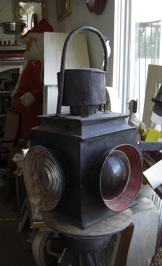 Antique Train Lantern - Click Image to Close