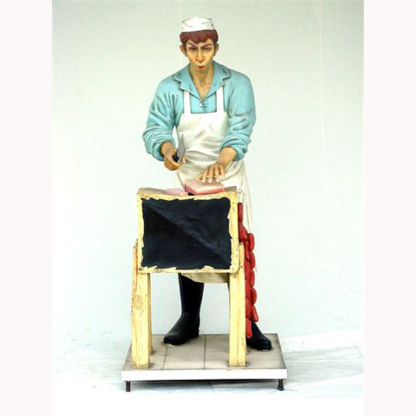 Butcher Cutting Meat