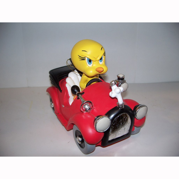 Angry Tweety Bird Driving Car