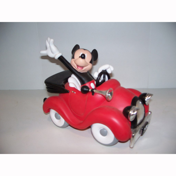 Mickey Mouse in a Race Car - Click Image to Close
