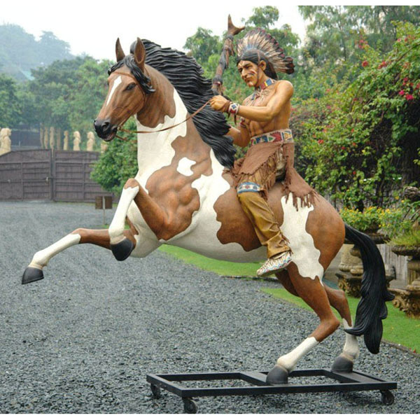 indian on horse figurine