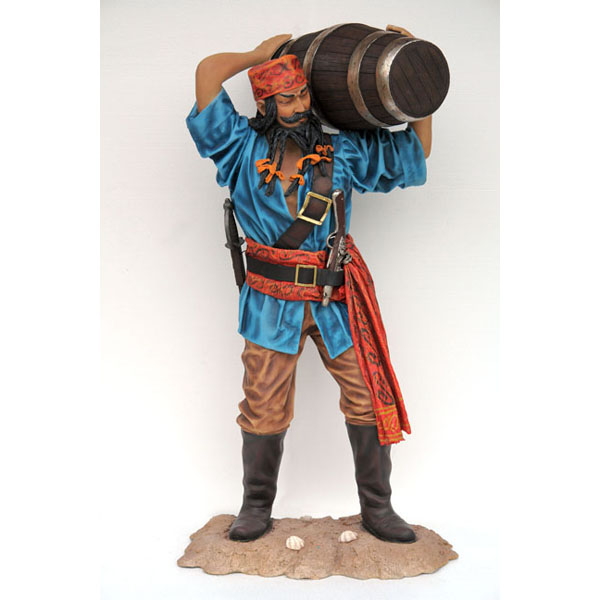 Chinese Pirate with Barrel - Click Image to Close
