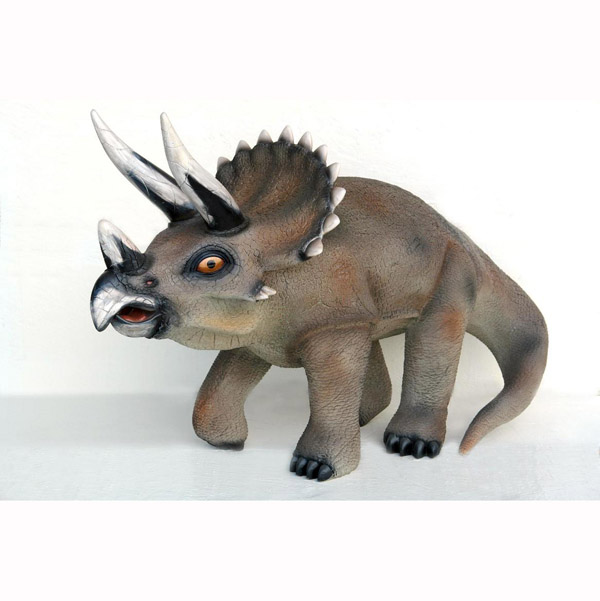 5 Foot Triceratops Dinosaur life like life size statue figure sculpture plastic resin