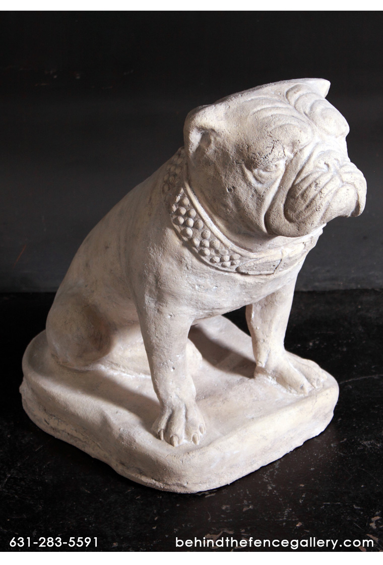 Bulldog Statue in Roman Stone Finish - Click Image to Close