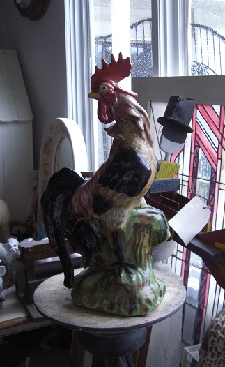 Porcelain Rooster - Click Image to Close