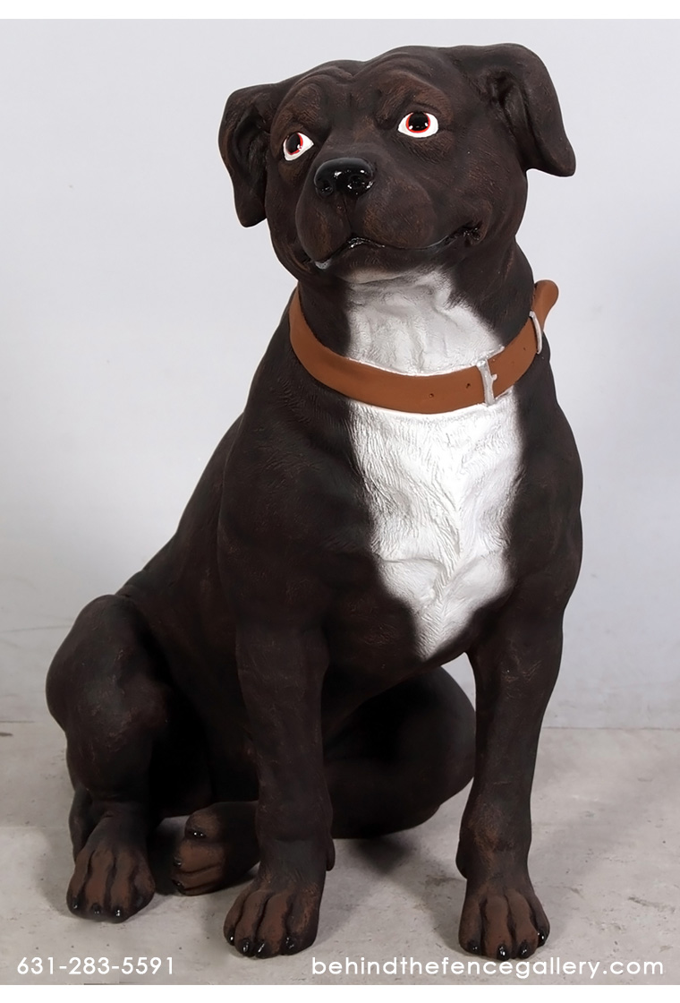 Staffordshire Terrier Dog Statue - Click Image to Close