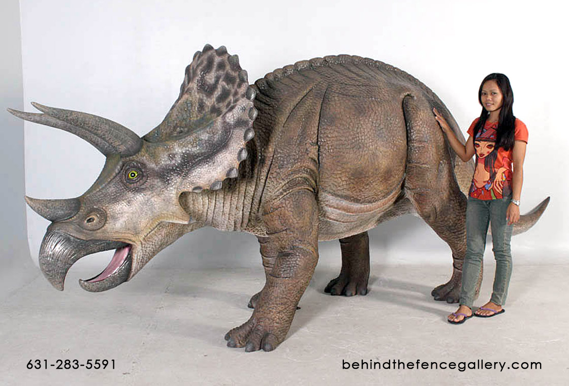 Triceratops Statue - Life Size - Click Image to Close